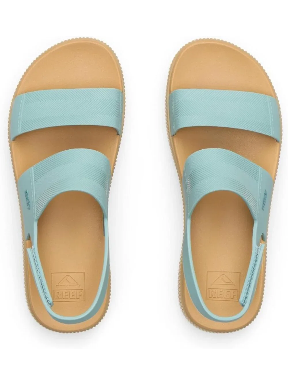 Women's Blue Haze Tan Water Vista Higher Open Toe Platform Wedge Sandal Shoes